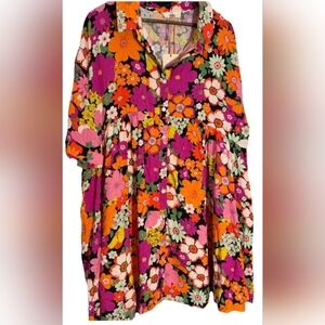 Floral Button-Up Dress